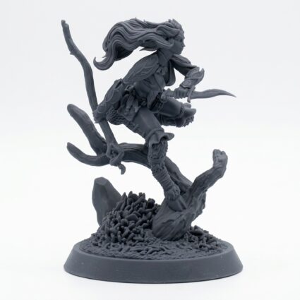 Sylvoth Wildseer - Gray Resin 3D Printed Miniature
