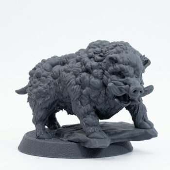 Tarr Boar - Gray Resin 3D Printed Miniature