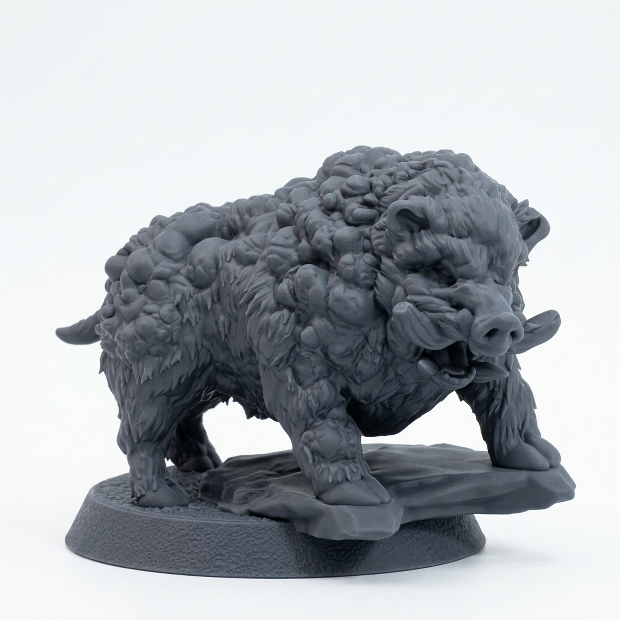 Tarr Boar - Gray Resin 3D Printed Miniature