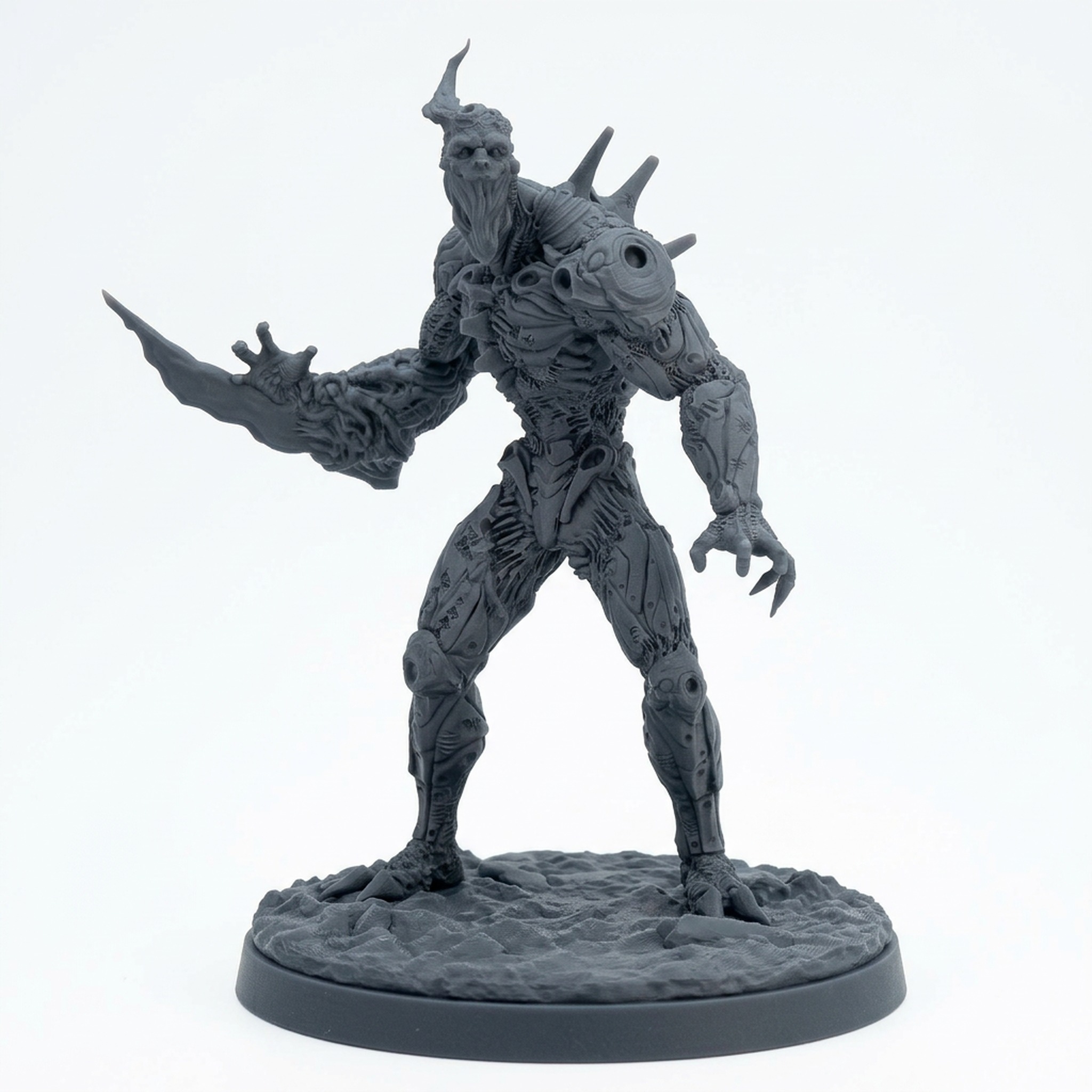 Templar of Ruin A - Gray Resin 3D Printed Miniature
