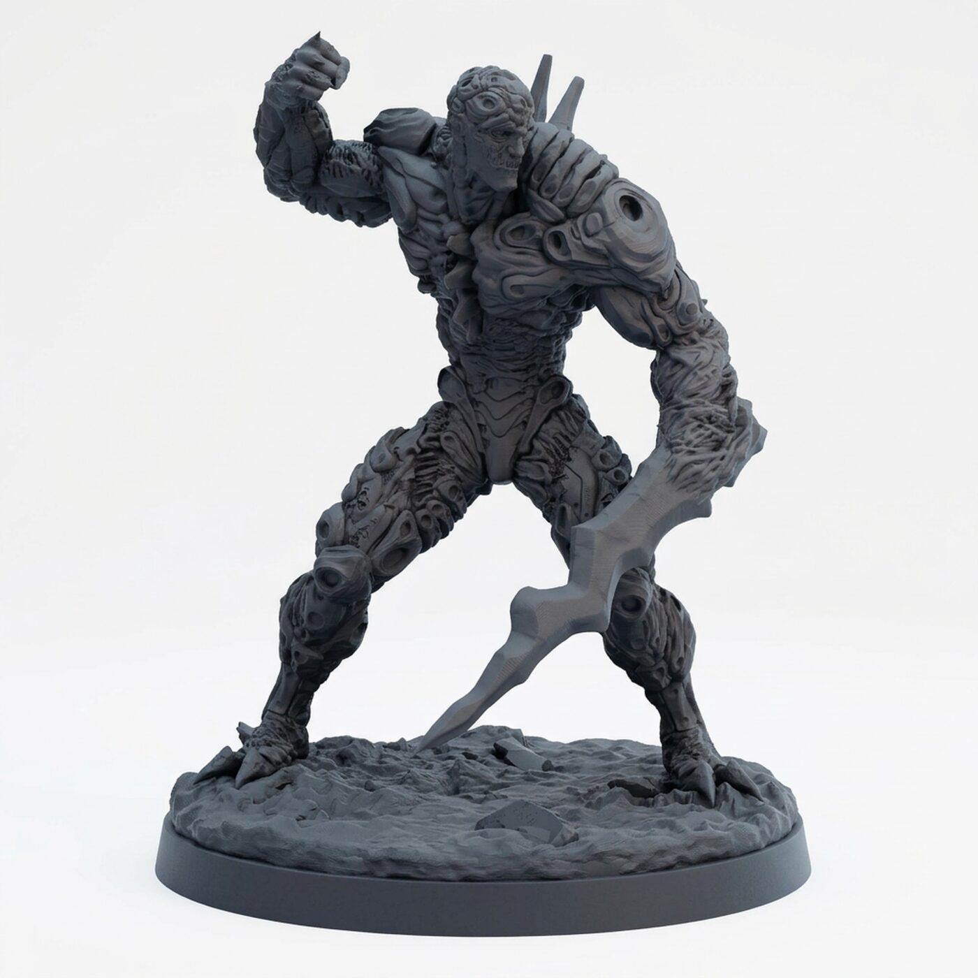 Templar of Ruin B - Gray Resin 3D Printed Miniature