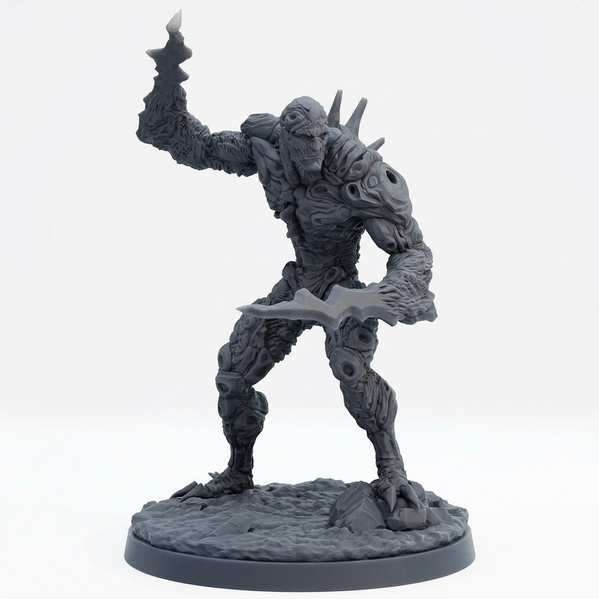 Templar of Ruin C - Gray Resin 3D Printed Miniature