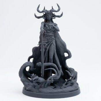 The Lady of the Loch by Mammoth Factory - Wild Hunt Collection - Gray Resin 3D Printed Miniature