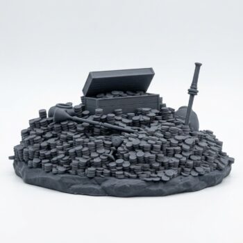 Treasure Pile - Saurian Isles - Mammoth Factory - Gray Resin 3D Printed Miniature