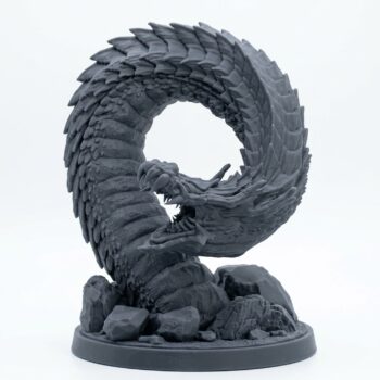Tremorscale Wurm A - Gray Resin 3D Printed Miniature
