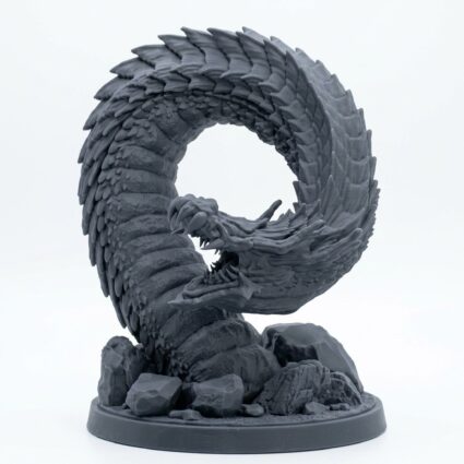 Tremorscale Wurm A - Gray Resin 3D Printed Miniature