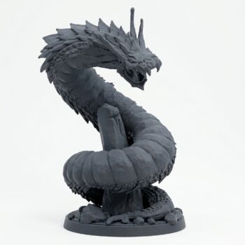 Tremorscale Wurm B - Gray Resin 3D Printed Miniature
