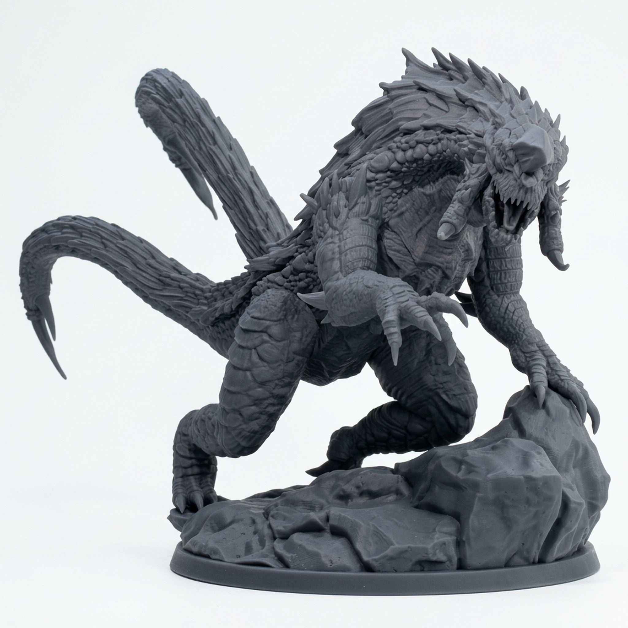 Urekari Siege Drake A - Gray Resin 3D Printed Miniature