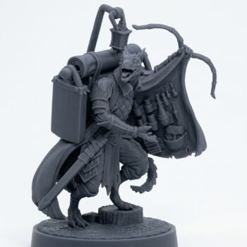 Vengux Kobold Merchant - Gray Resin 3D Printed Miniature