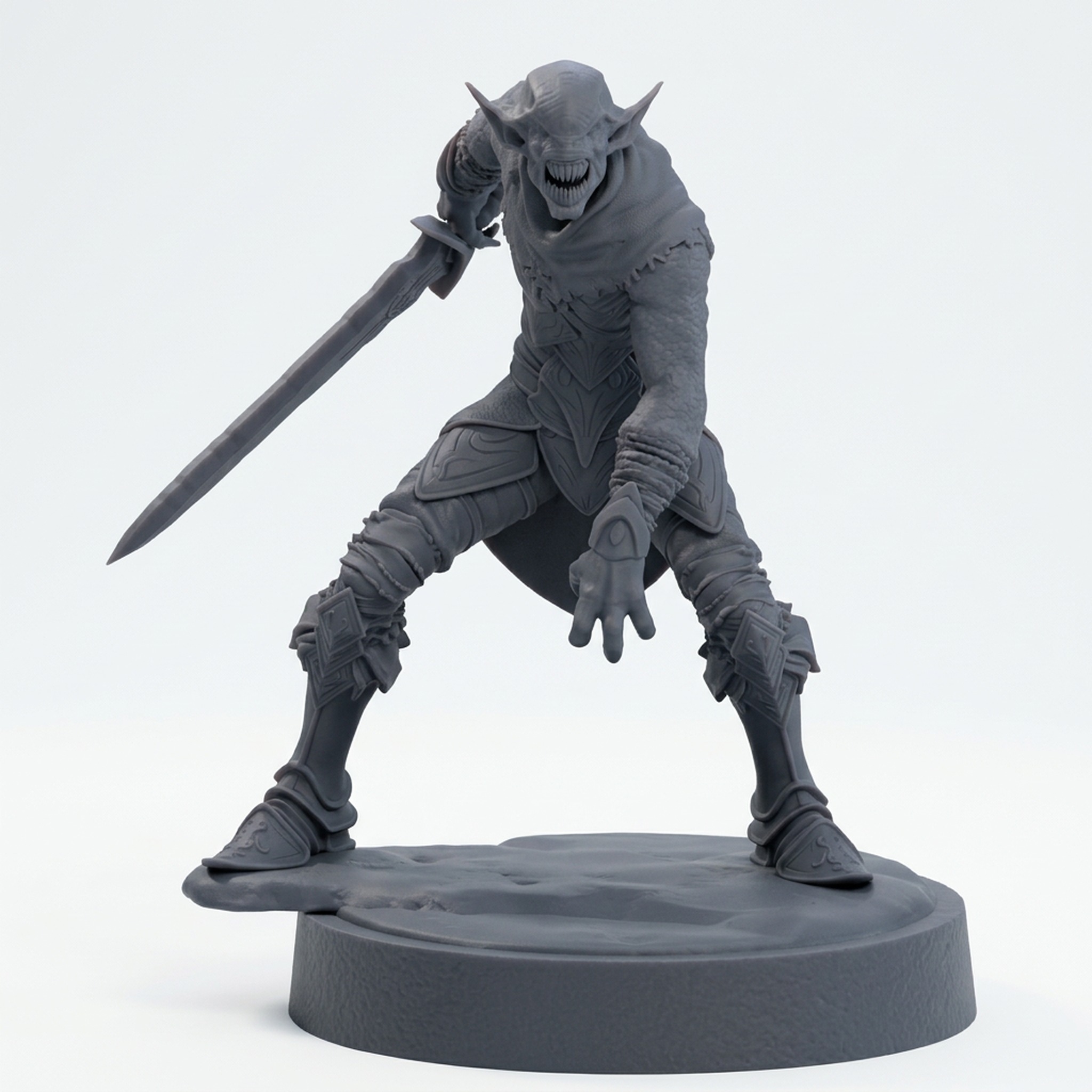 Vroassir Dreadknight A - Gray Resin 3D Printed Miniature