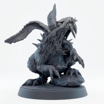 Murder Rabbit B - Gray Resin 3D Printed Miniature