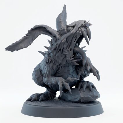 Murder Rabbit B - Gray Resin 3D Printed Miniature