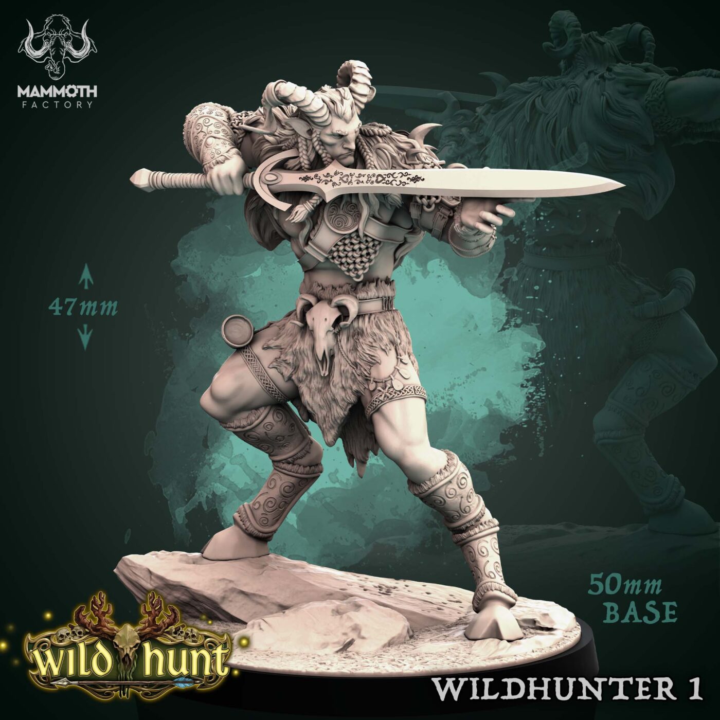 Wildhunter 1 - Wild Hunt Miniature - Mammoth Factory Miniature