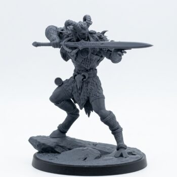 Wildhunter 1 - Wild Hunt Miniature - Mammoth Factory - Gray Resin 3D Printed Miniature