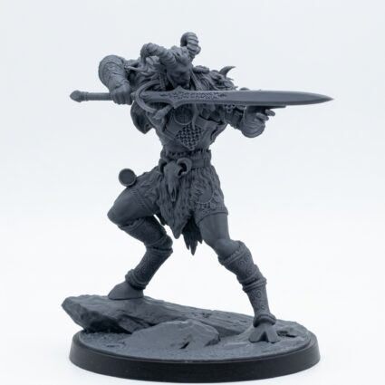 Wildhunter 1 - Wild Hunt Miniature - Mammoth Factory - Gray Resin 3D Printed Miniature