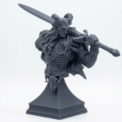 Wildhunter Bust - Wild Hunt Collection - Mammoth Factory - Gray Resin 3D Printed Miniature