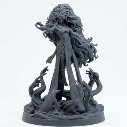 Witch-Queen Sulephesh - Gray Resin 3D Printed Miniature