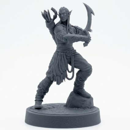 Woldling Warrior A - Gray Resin 3D Printed Miniature