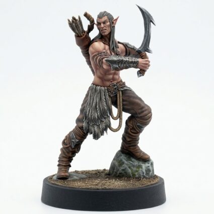 Woldling Warrior A - Painted 3D Printed Miniature