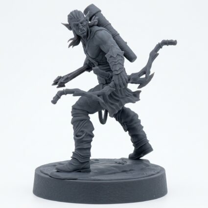 Woldling Warrior B - Gray Resin 3D Printed Miniature