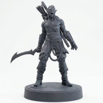 Woldling Warrior C - Gray Resin 3D Printed Miniature