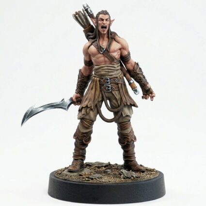 Woldling Warrior C - Painted 3D Printed Miniature