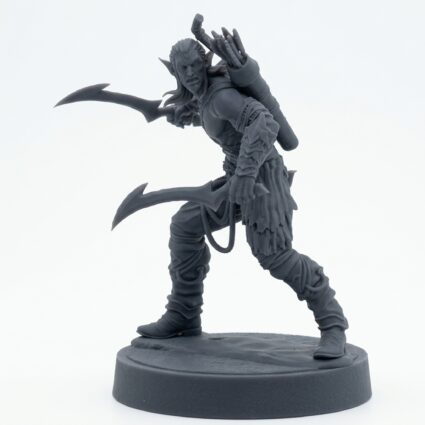 Woldling Warrior D - Gray Resin 3D Printed Miniature