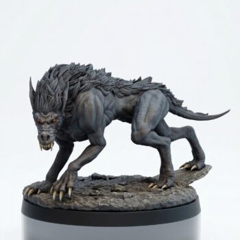 Worg 1 No Saddle - Painted 3D Printed Miniature