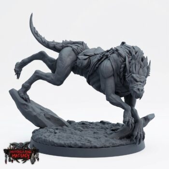 Worg B - Gray Resin 3D Printed Miniature