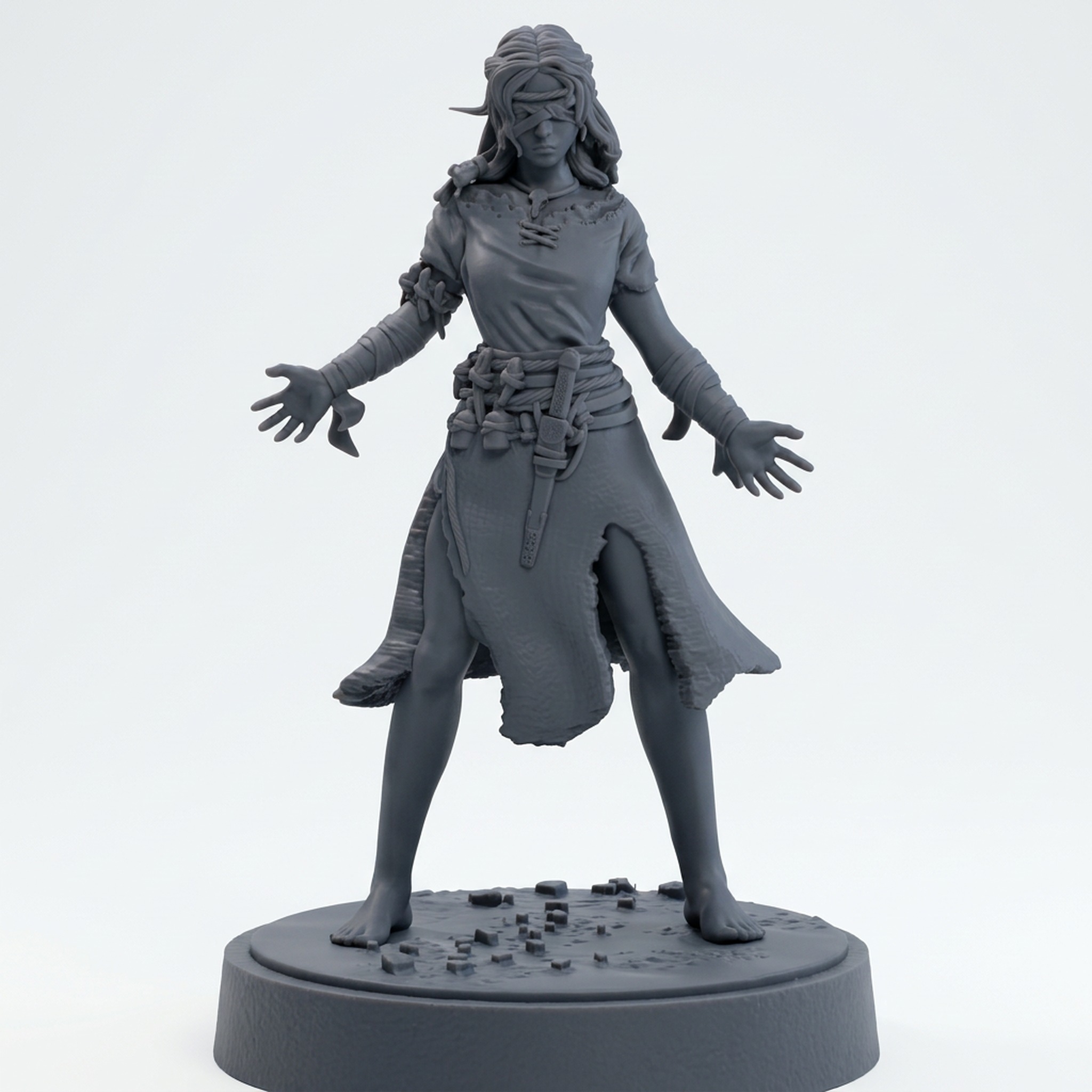 Worm Eldritch Scion - Gray Resin 3D Printed Miniature