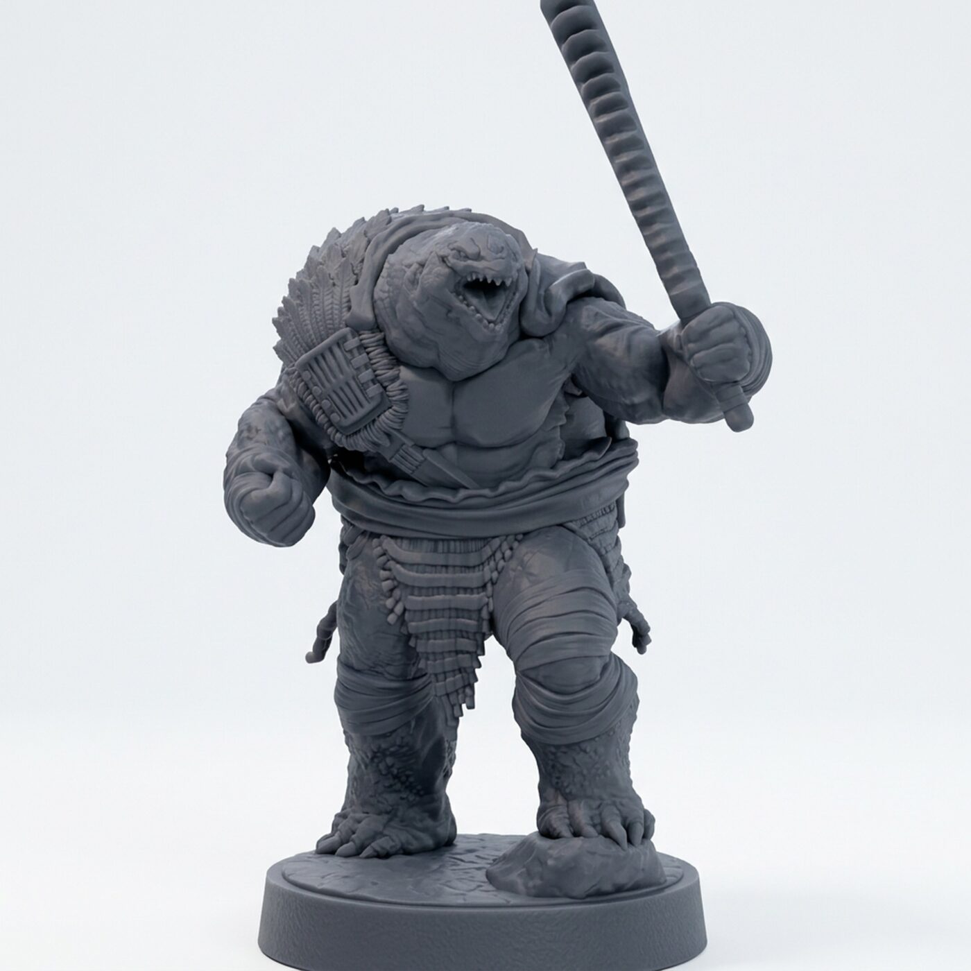 Yakkani Sea Weaver A - Gray Resin 3D Printed Miniature