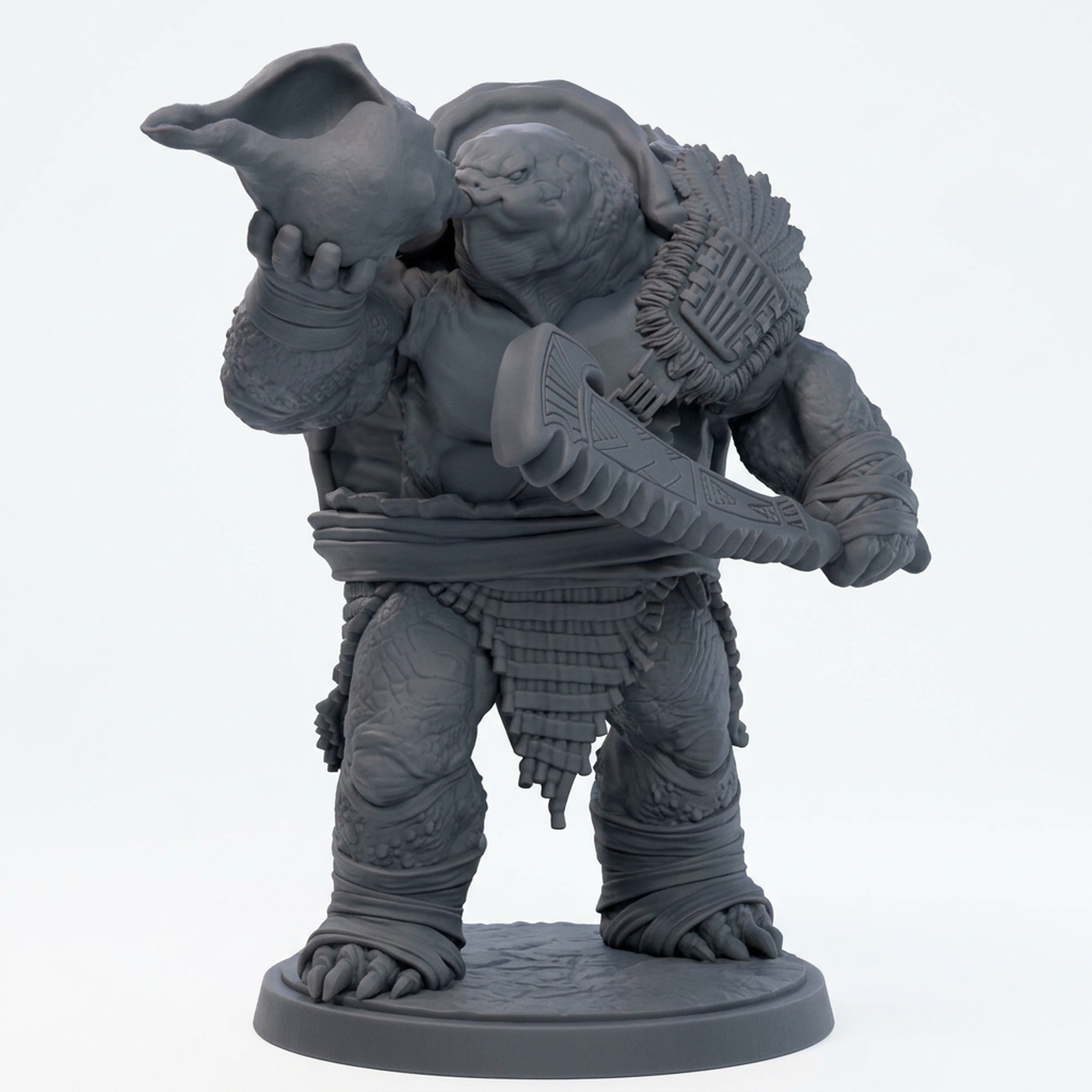 Yakkani Sea Weaver B - Gray Resin 3D Printed Miniature