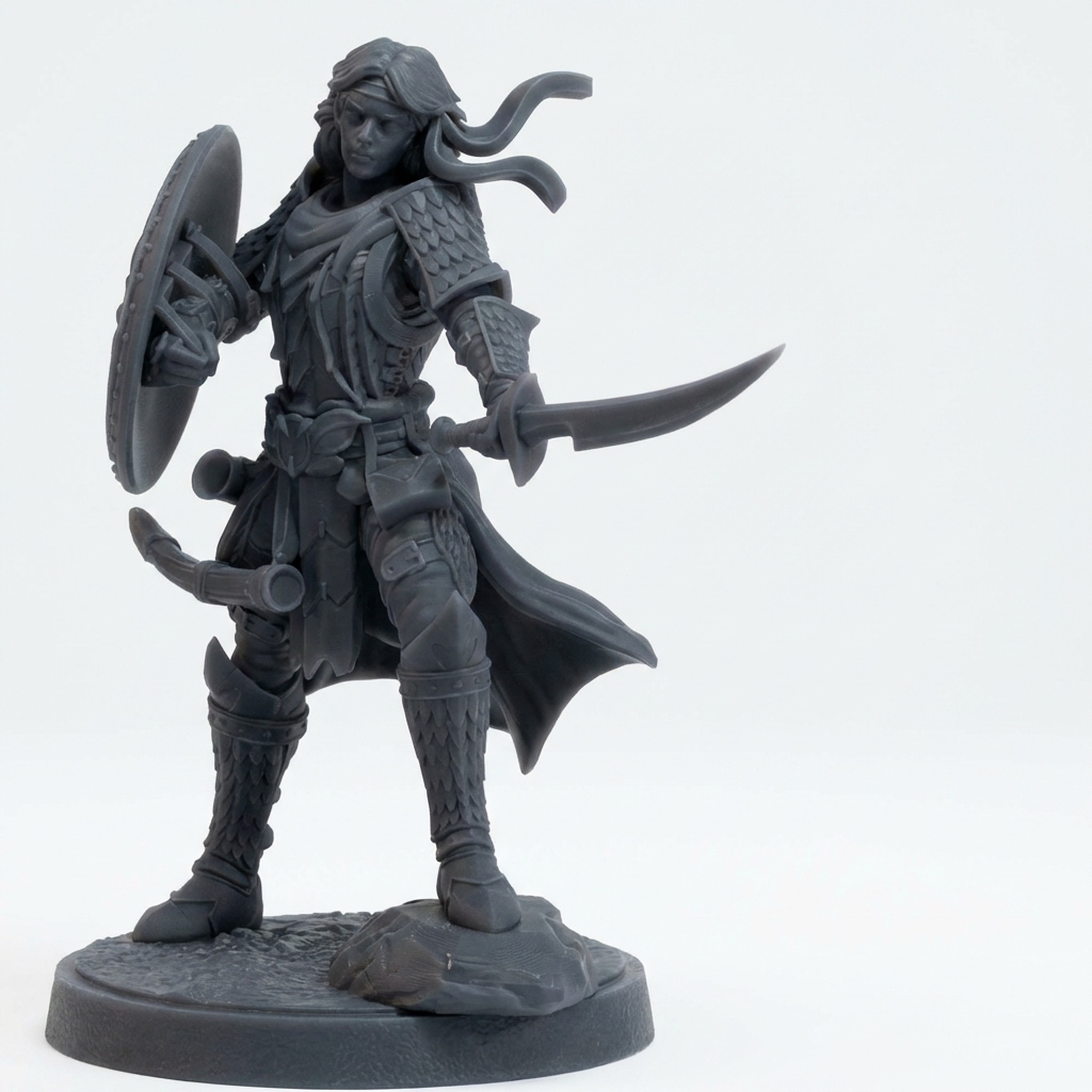 Yasina Auxiliar Champion - Gray Resin 3D Printed Miniature