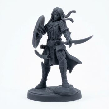 Yasina Auxiliar Leader - Gray Resin 3D Printed Miniature