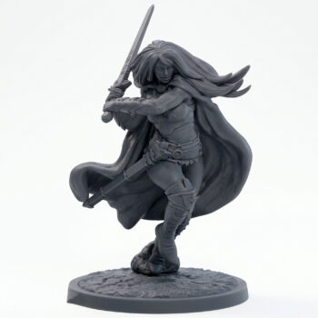 Yivekha Wandering Blade - Gray Resin 3D Printed Miniature
