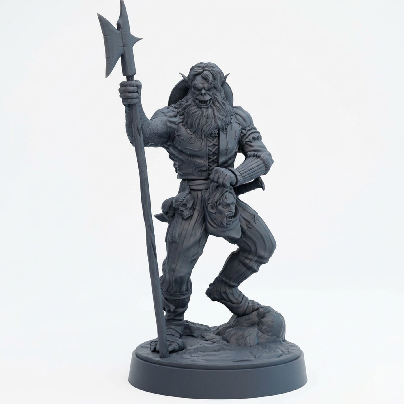 Zuruk - Gray Resin 3D Printed Miniature