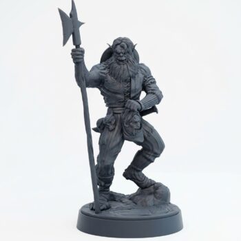 Zuruk - Gray Resin 3D Printed Miniature