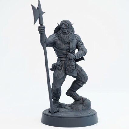 Zuruk - Gray Resin 3D Printed Miniature