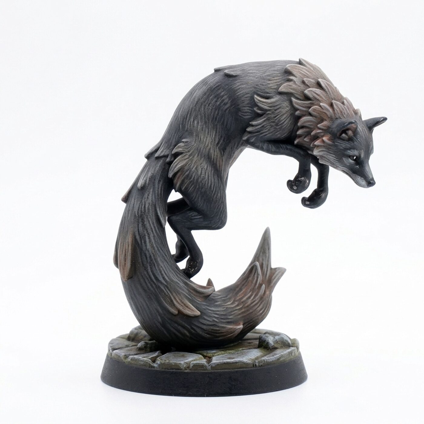 Arctic Fox Companion A - Painted 3D Printed Miniature