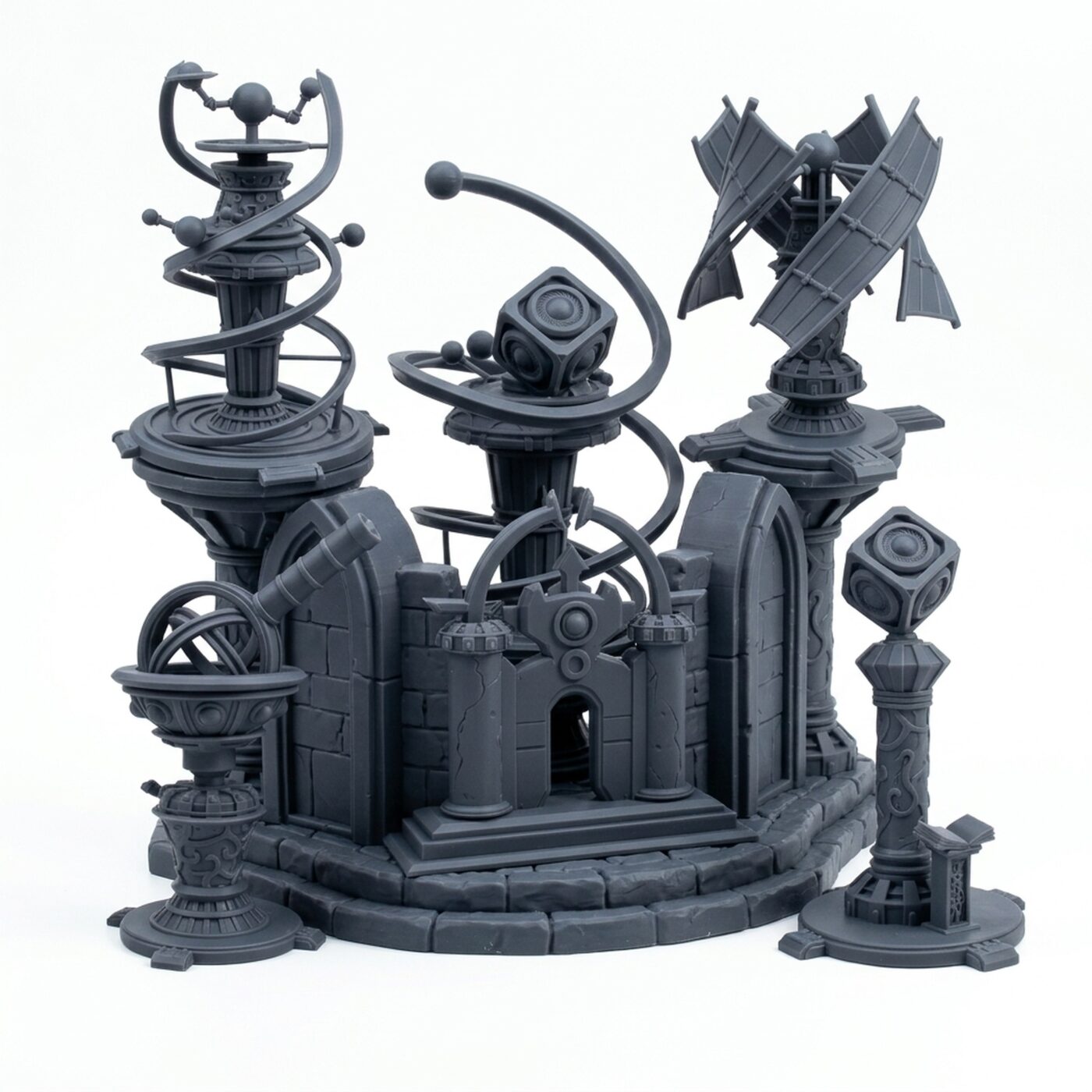 Aethernal Wall - Gray Resin 3D Printed Miniature