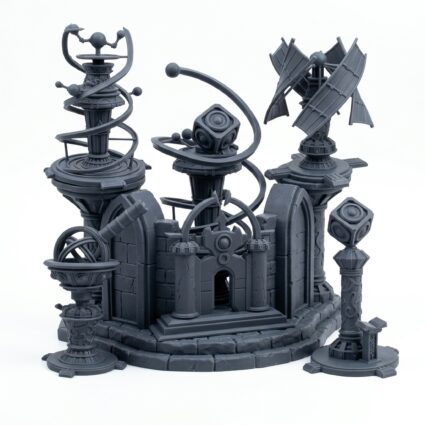 Aethernal Wall - Gray Resin 3D Printed Miniature