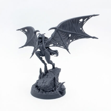 Alekto Bloodhusk - Gray Resin 3D Printed Miniature