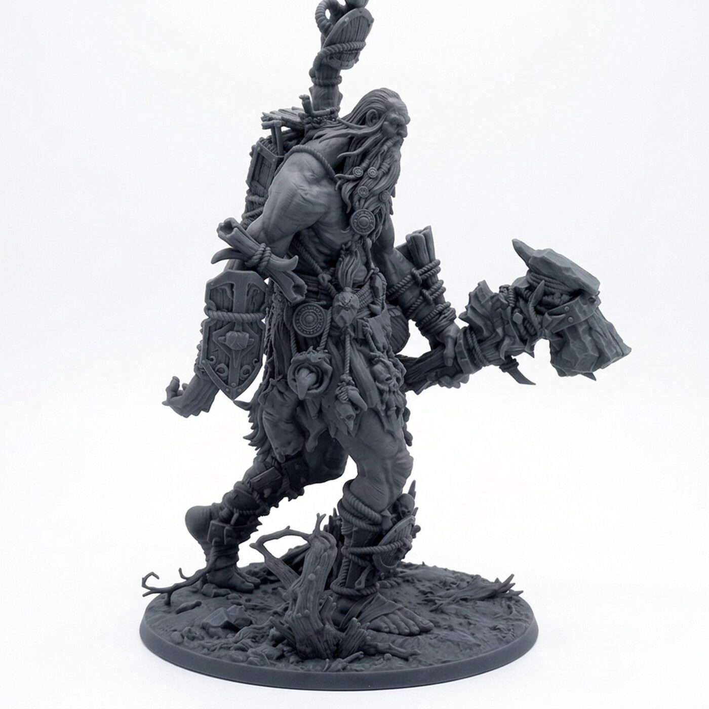 Ancient Giant Jttir - Gray Resin 3D Printed Miniature