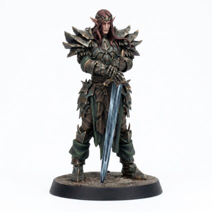 Anvarri Dralfar Knight A - Painted 3D Printed Miniature