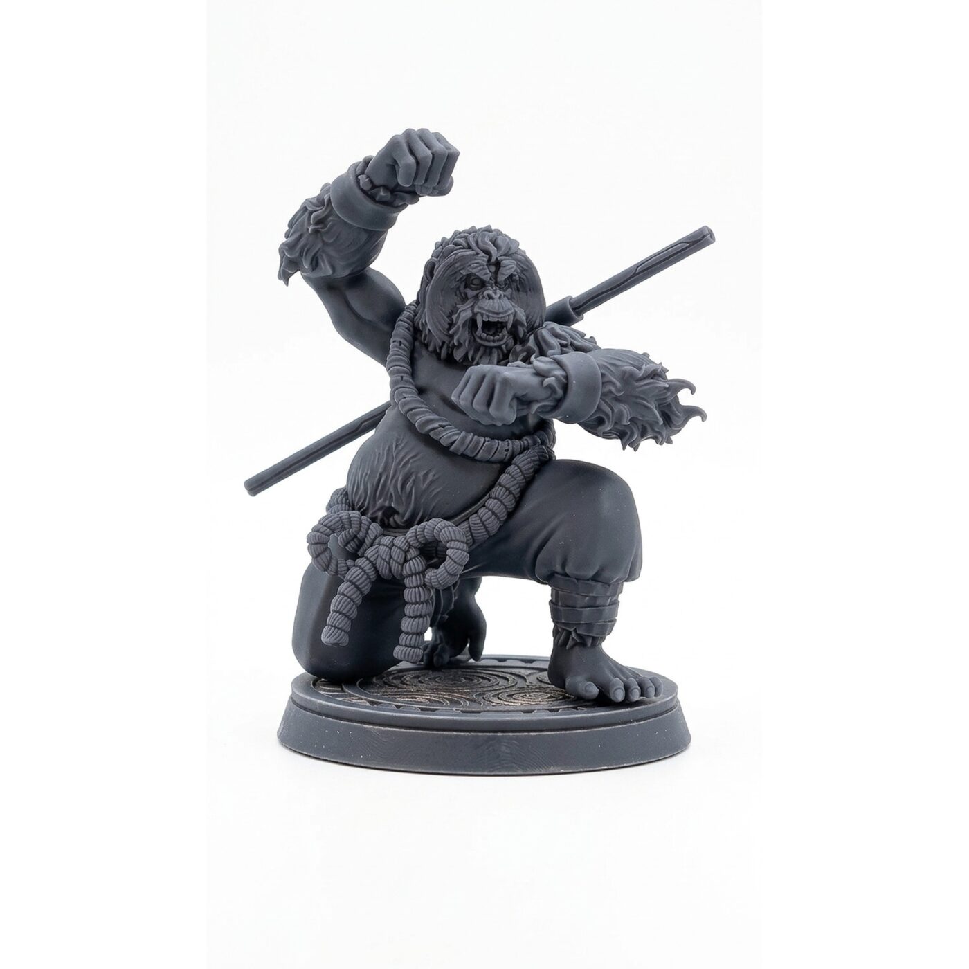 Apestrike Tao - Gray Resin 3D Printed Miniature