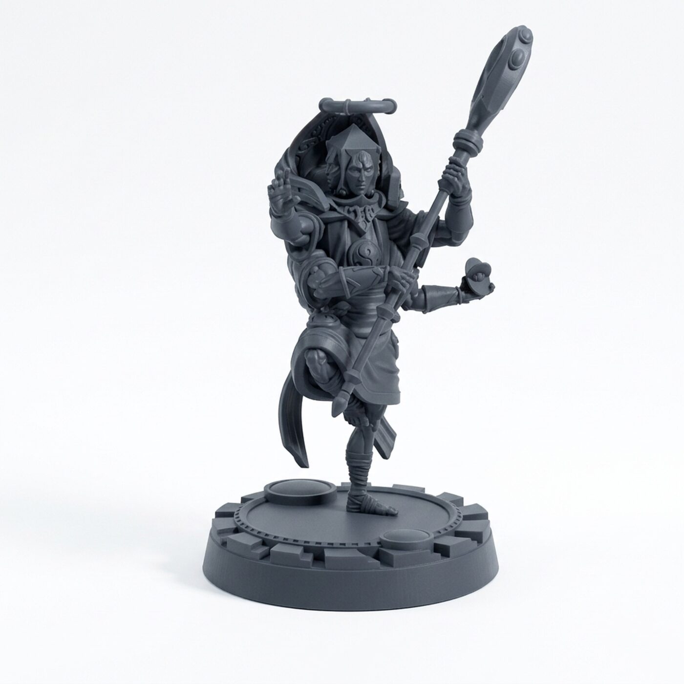 Arch Researcher A - Gray Resin 3D Printed Miniature