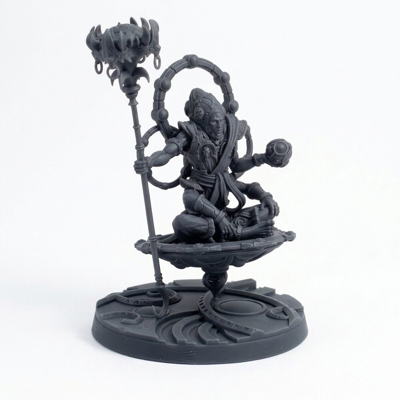 Archmaster Asabar Vara A - Gray Resin 3D Printed Miniature