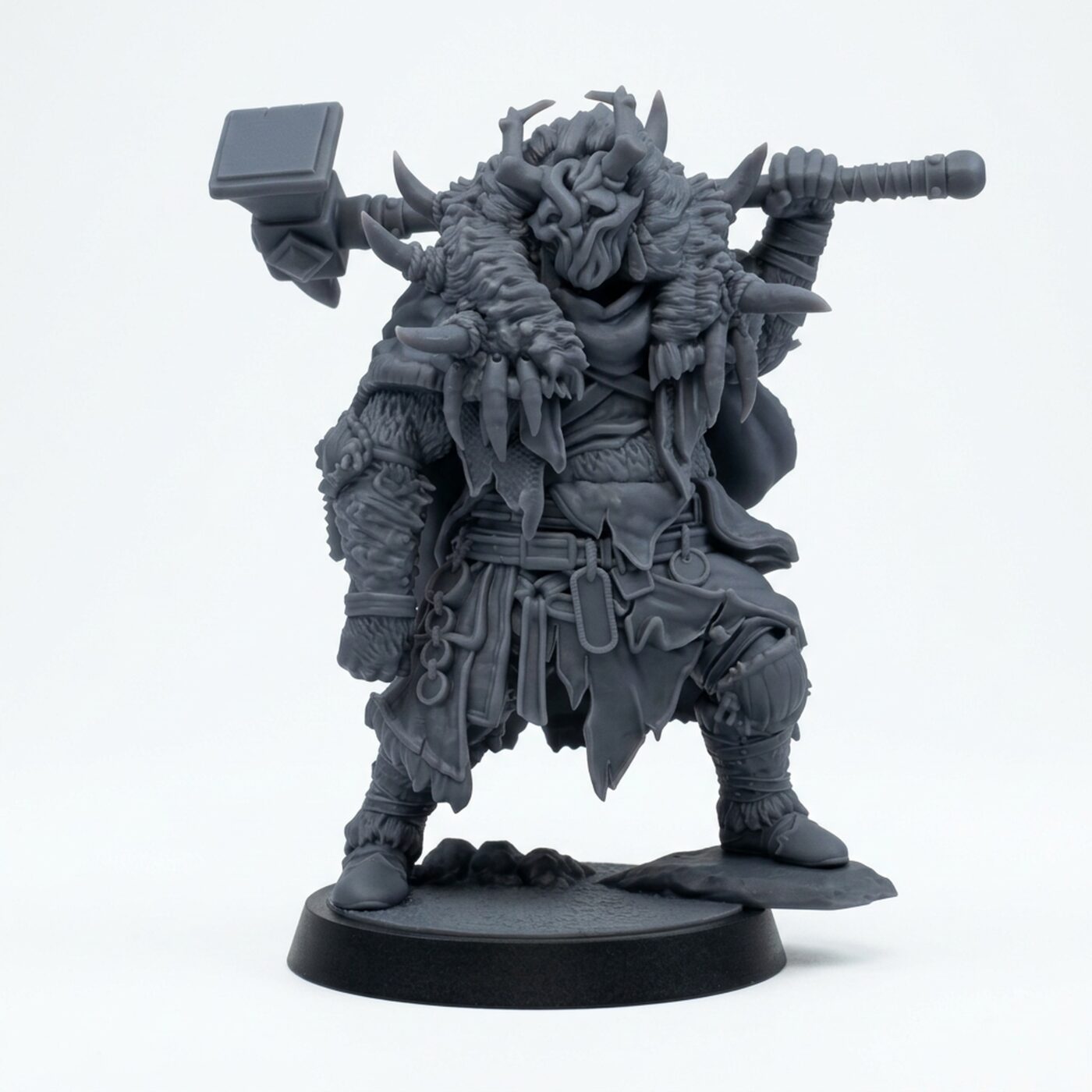 Arisen Ancestor B - Gray Resin 3D Printed Miniature