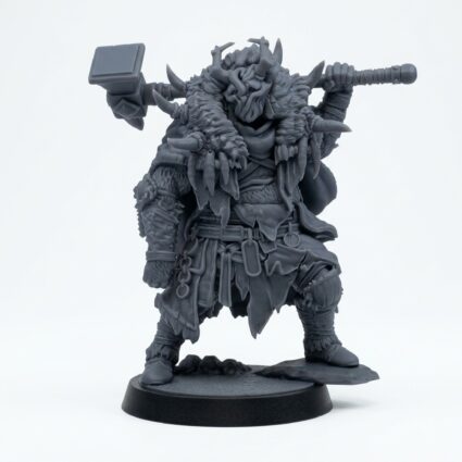 Arisen Ancestor B - Gray Resin 3D Printed Miniature