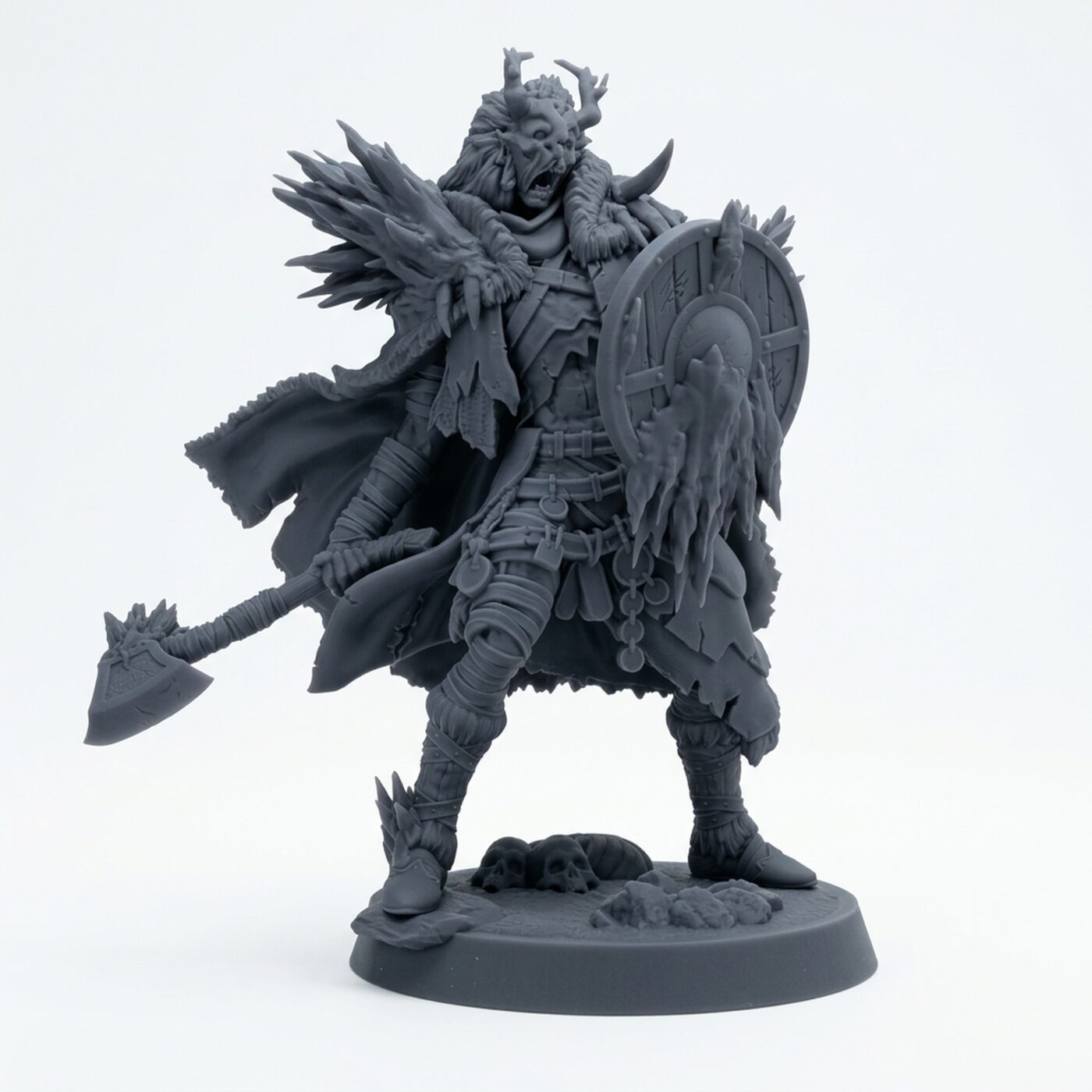 Arisen Ancestor E - Gray Resin 3D Printed Miniature